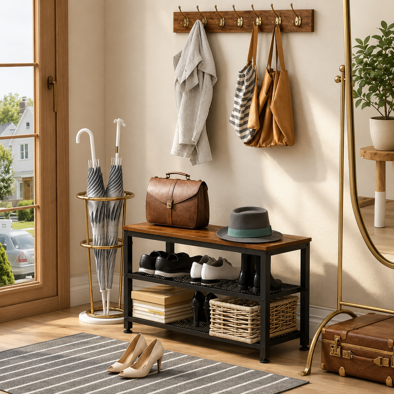 Shoe Keys Storage Organizer Rack AJWPK