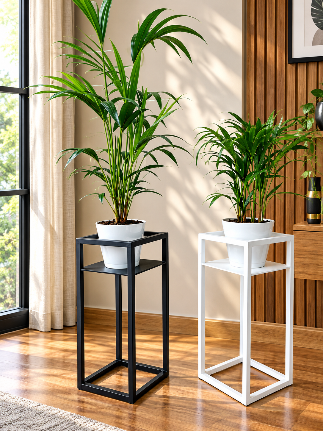 Tall Metal Plant Pot Stand ( Set of 2 Pcs ) AJWPK