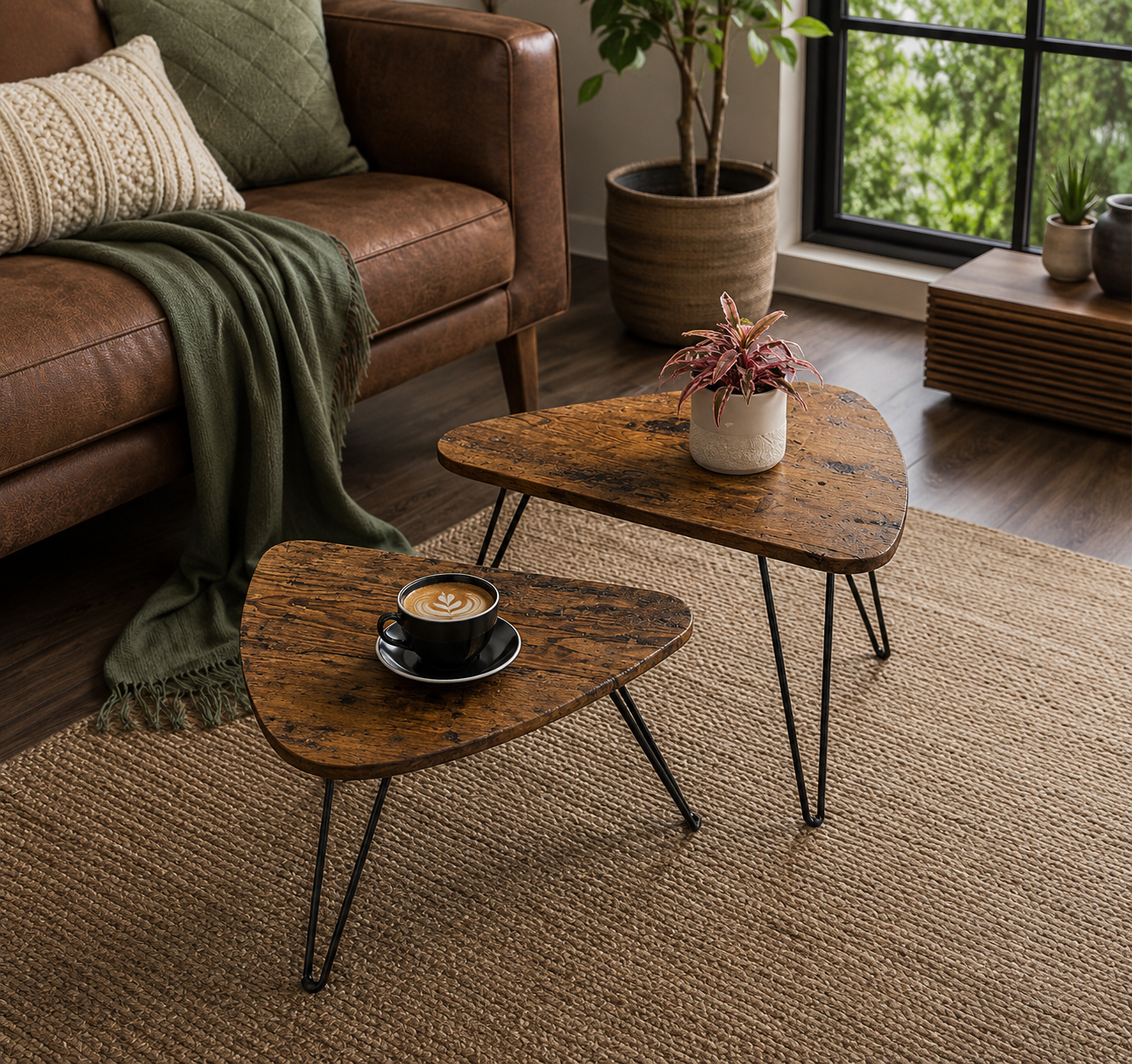 Lotus Moon Coffee Center Nesting Tables AJWPK