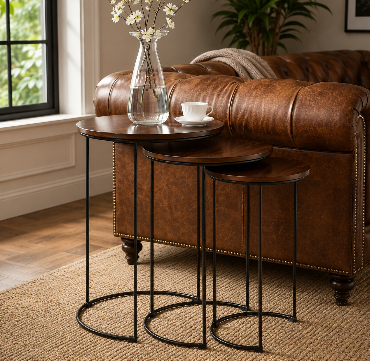 Eloise Bedroom Nesting Table Set of (3pcs) AJWPK