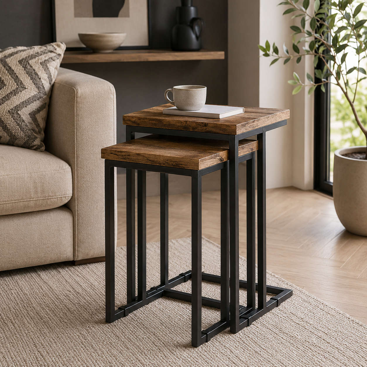 Strine Nesting Tables Set (2 Piece) AJWPK