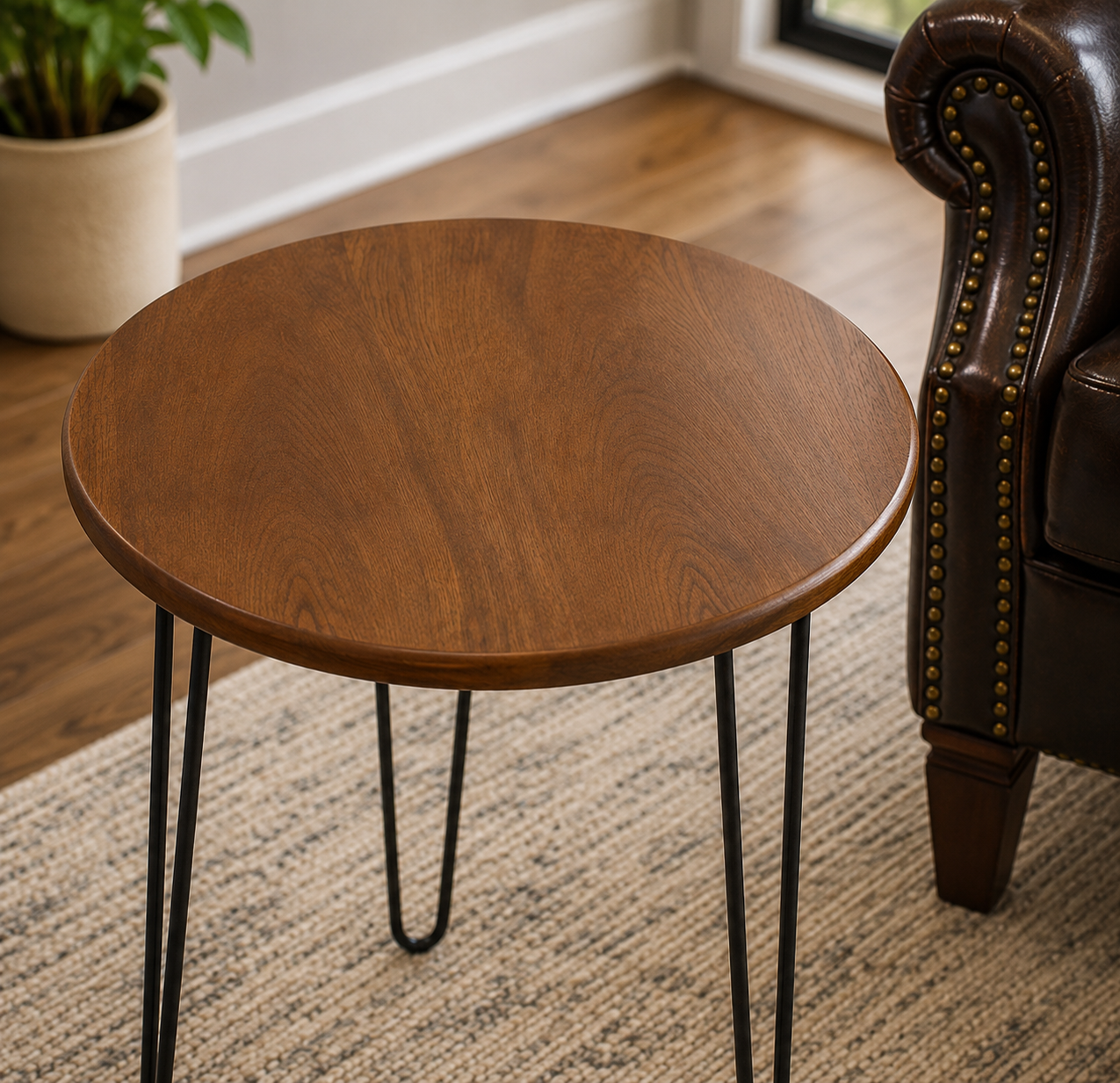 Wooden Top Hairpin Center Table AJWPK