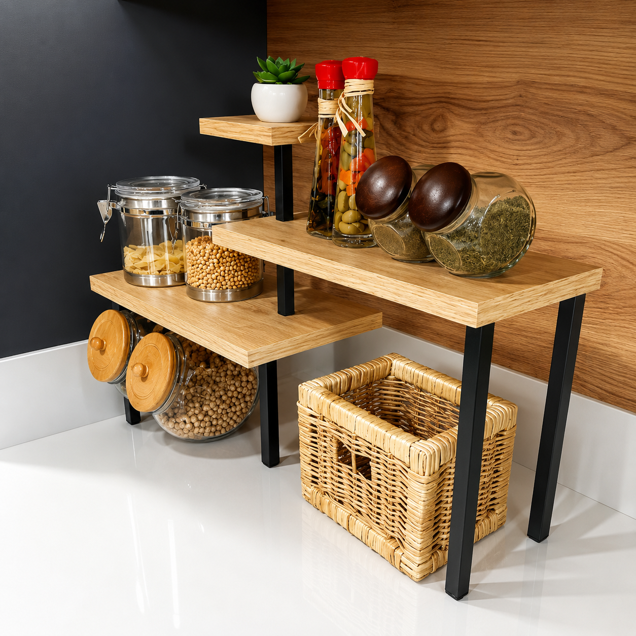 Ziggy Zone Corner Kitchen Spice Salt Organizer Storage Shelve Rack AJWPK