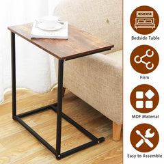 Straight Rectangle Coffee Office laptop Bedroom Side Table (MDF)