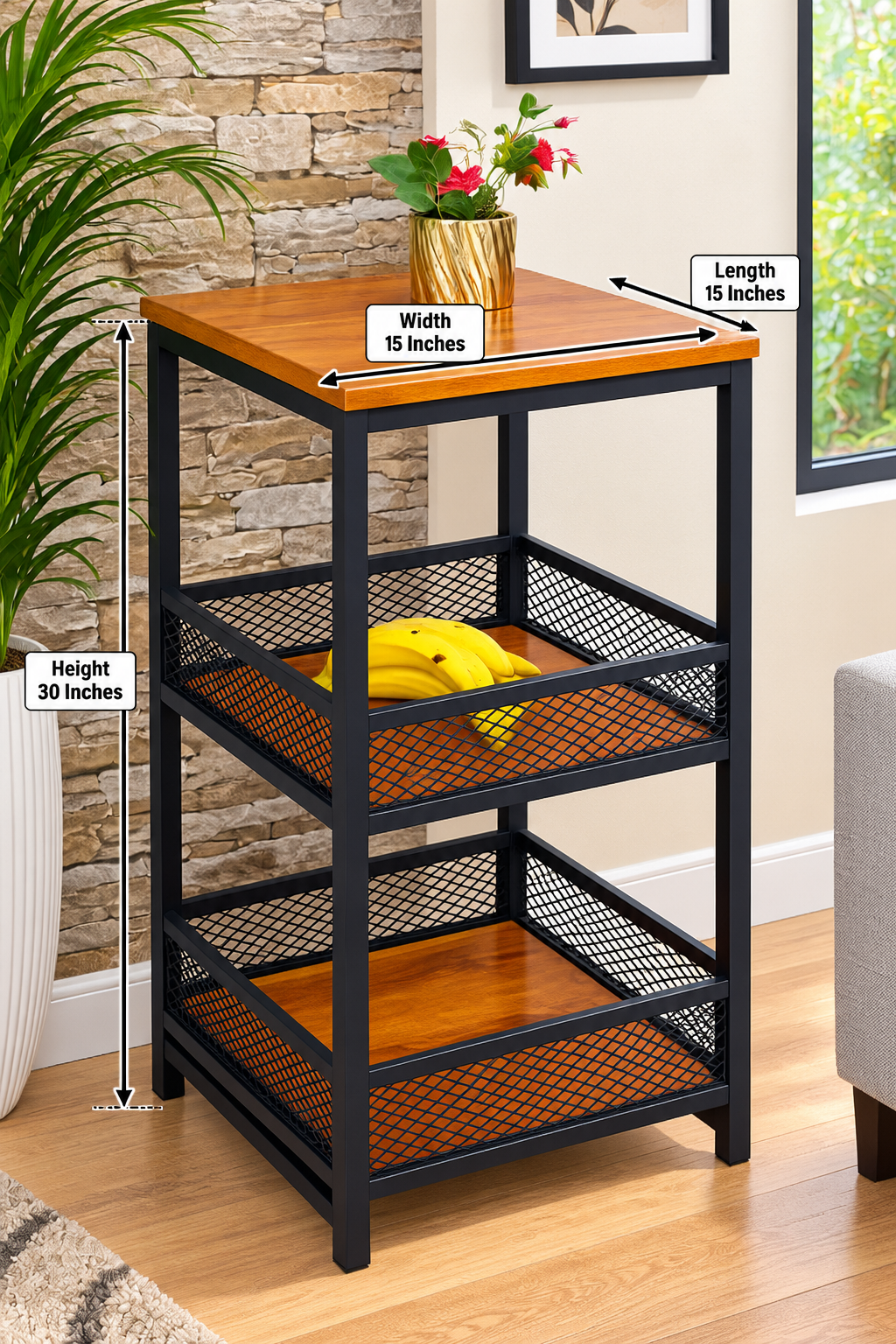 Rustic Industrial Utility Shelf AJWPK