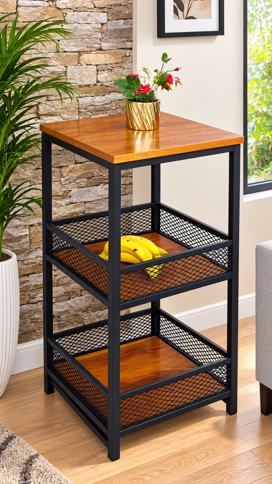 Rustic Industrial Utility Shelf AJWPK