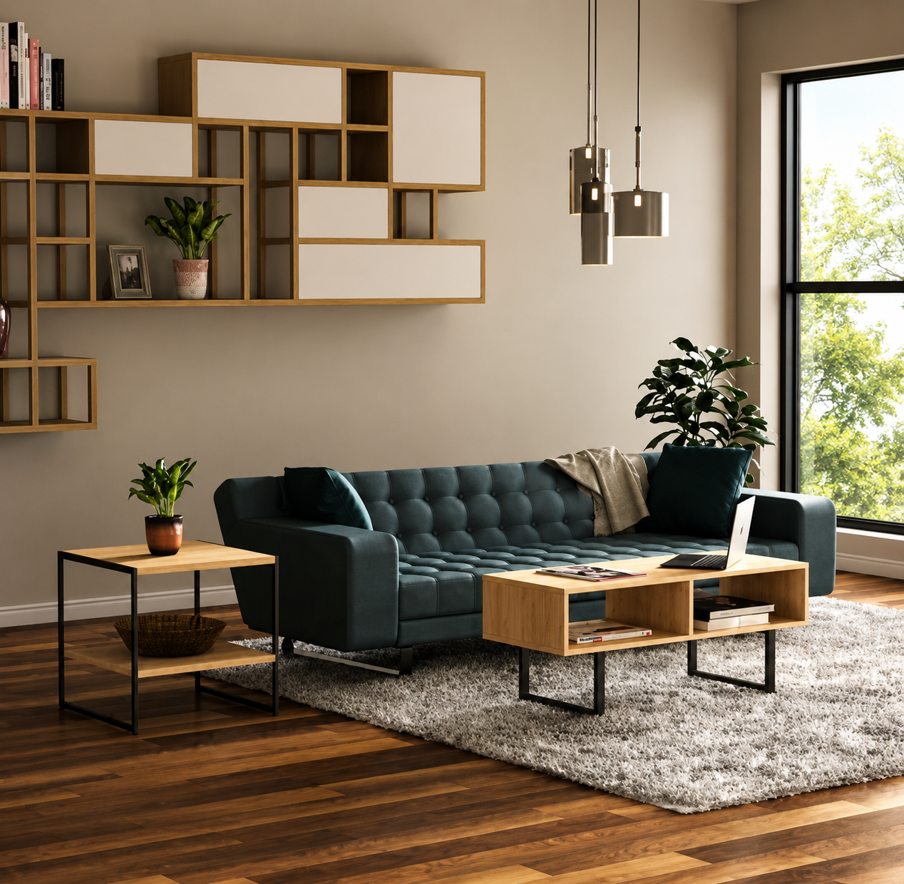 TV Console Storage Table Decor AJWPK