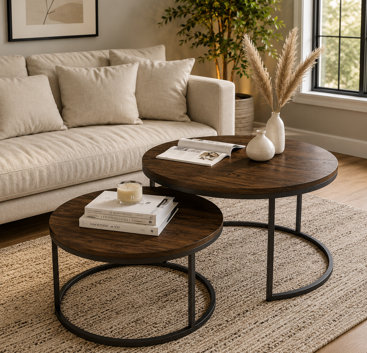 Maywood Nesting Drawing Room Centre Tables (Set of 2) AJWPK