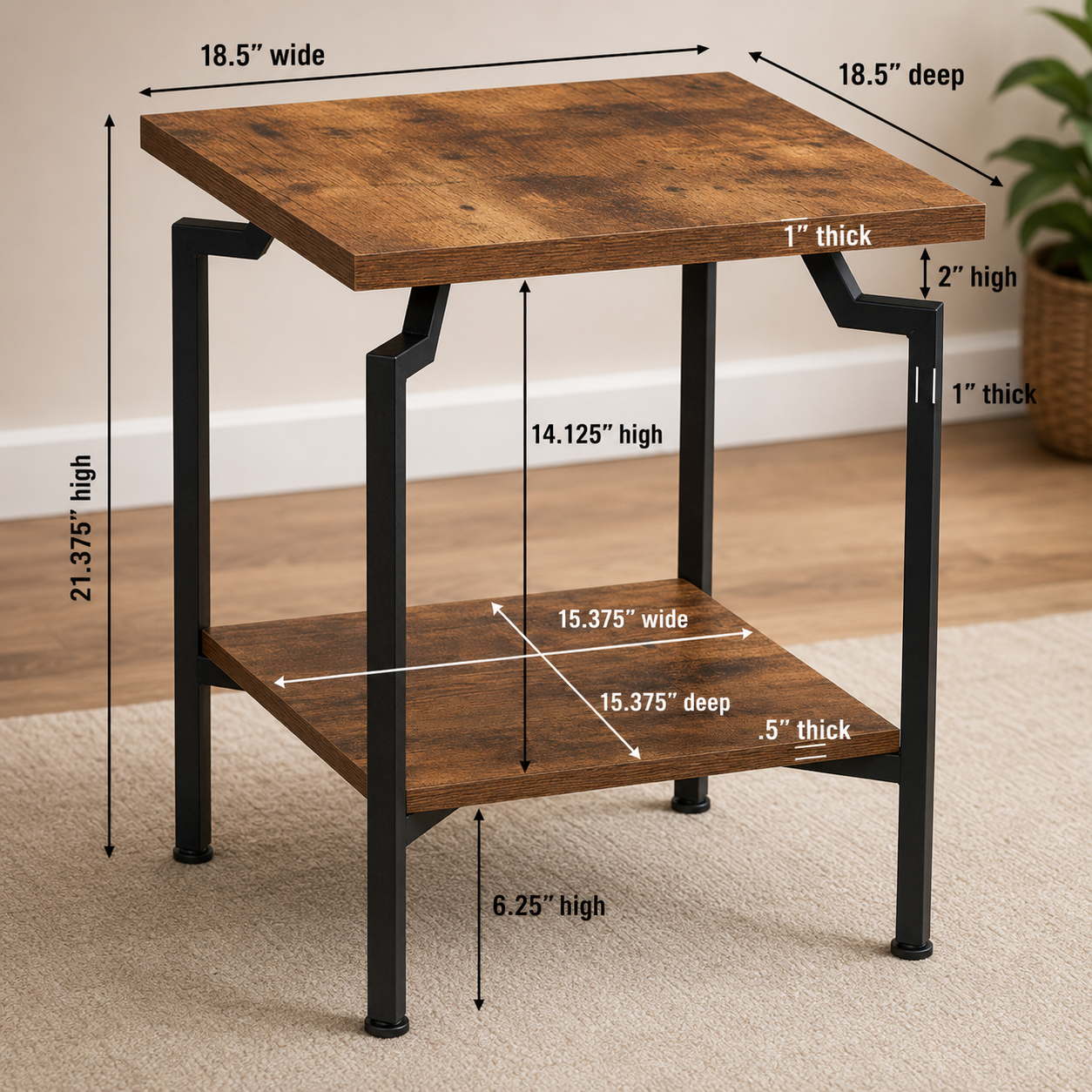 Hickory Crown Sofa Bed Side Table AJWPK