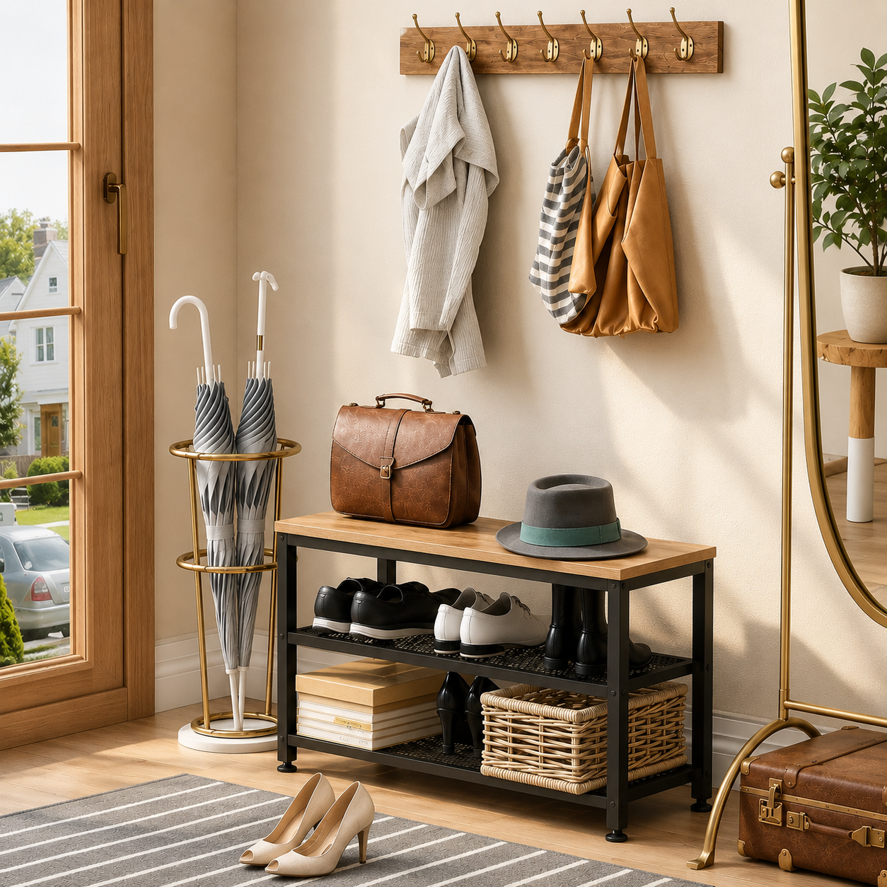 Shoe Keys Storage Organizer Rack AJWPK