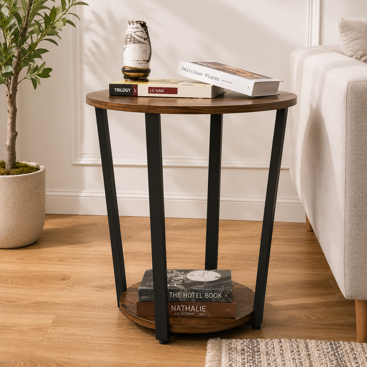 Douxlife Side End Table (2Tier) AJWPK