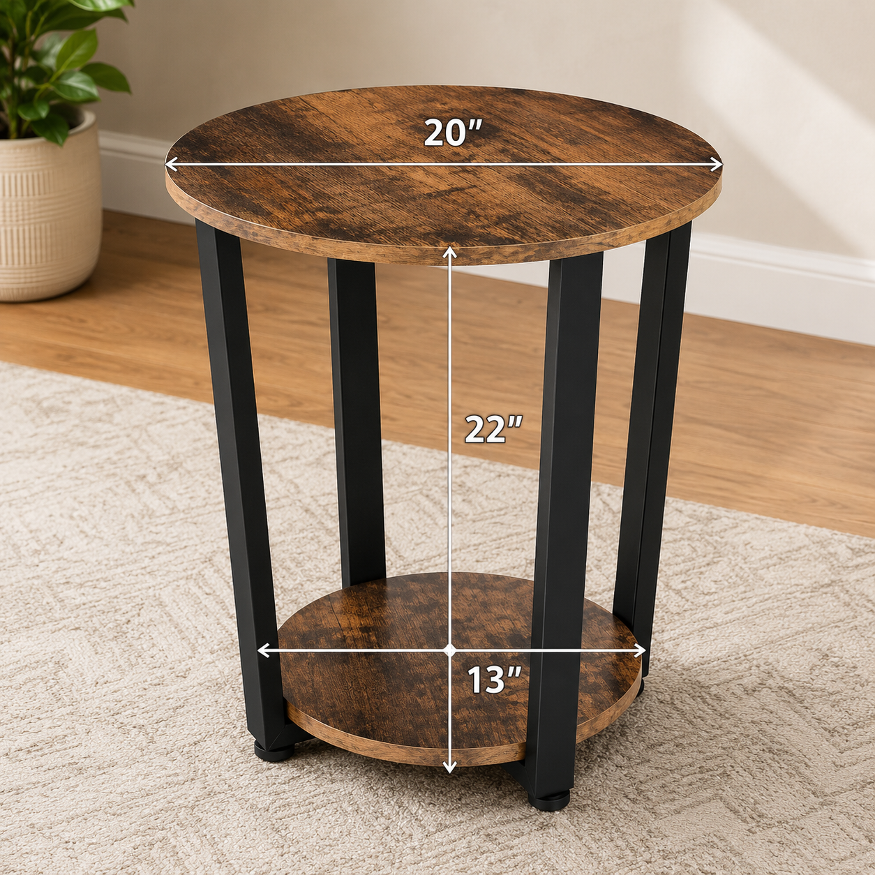 Douxlife Side End Table (2Tier) AJWPK