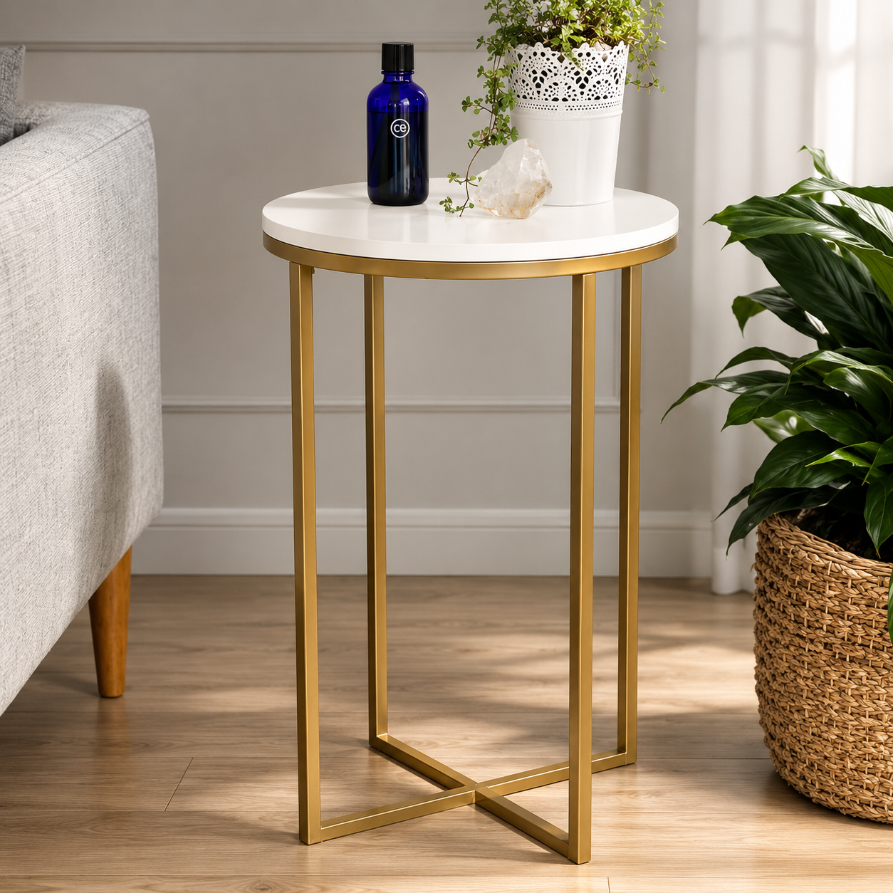 Luxury Round Accent Side Table AJWPK
