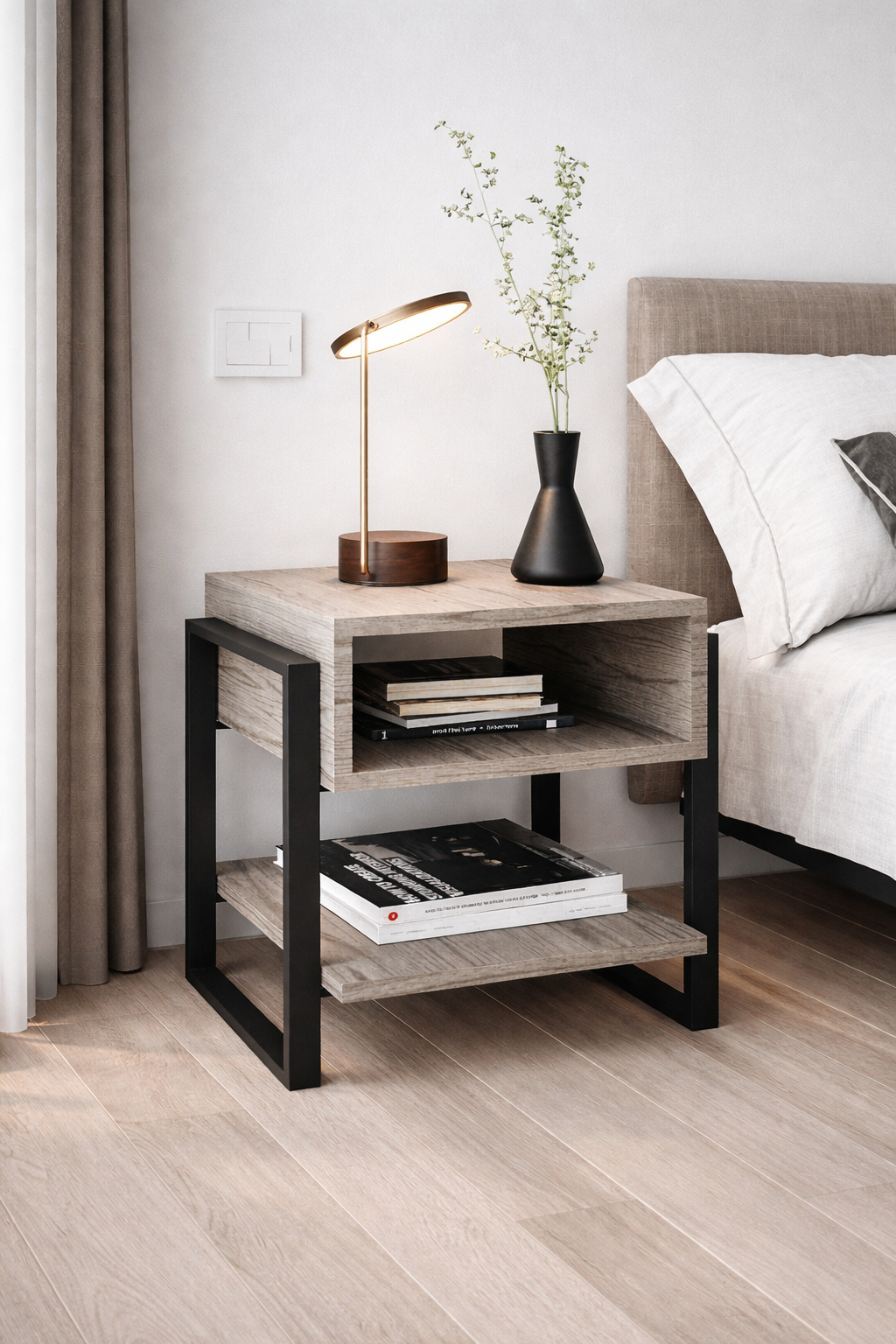 End Table with Storage Shelf AJWPK