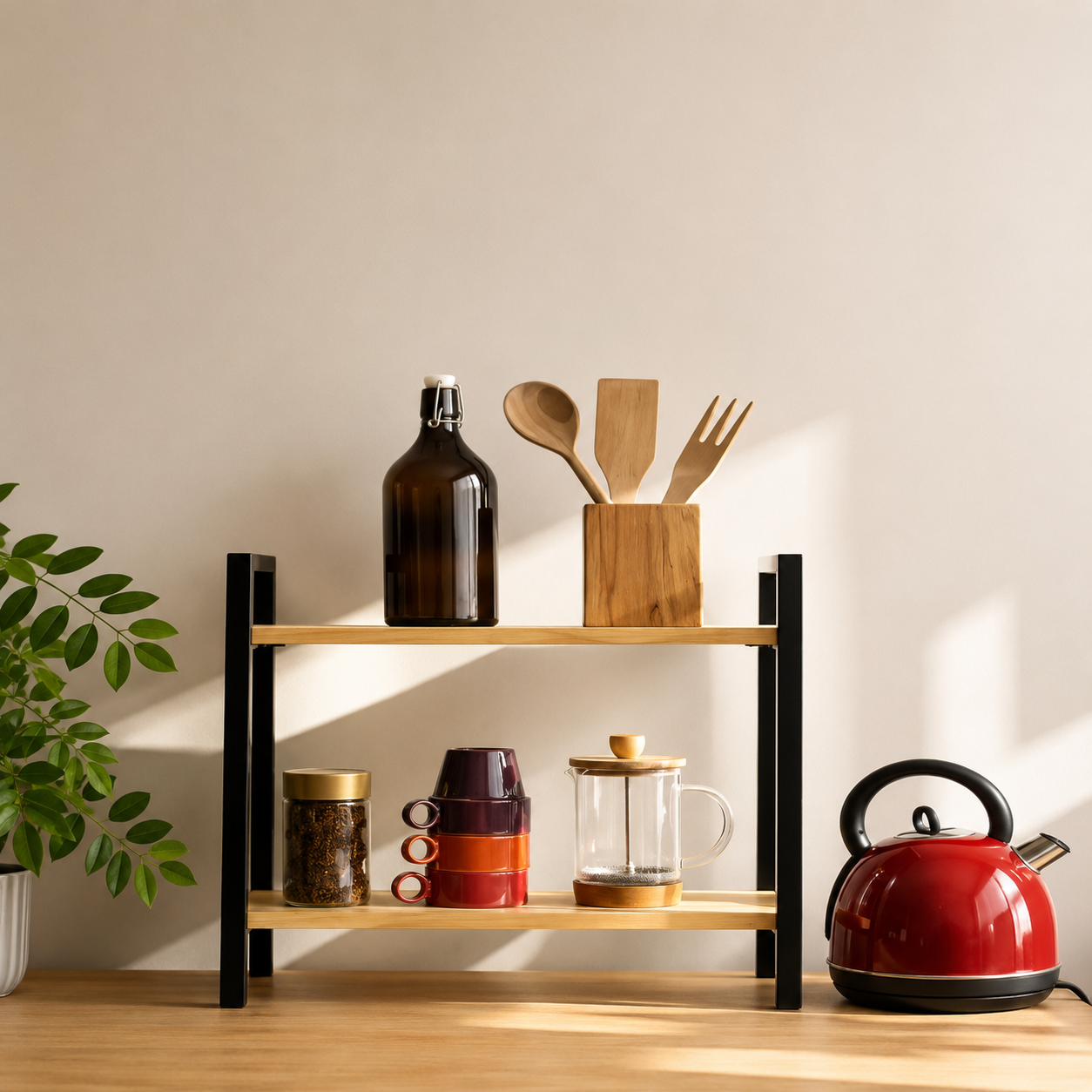 Twin Ledge Tea Spice Organizer Storage Kitchen Rack AJWPK