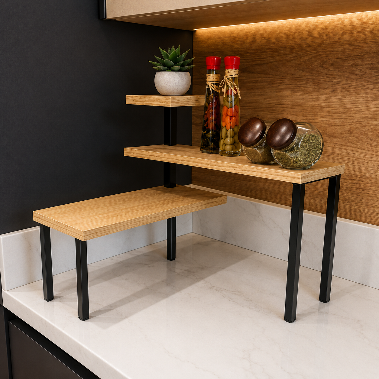 Ziggy Zone Corner Kitchen Spice Salt Organizer Storage Shelve Rack AJWPK