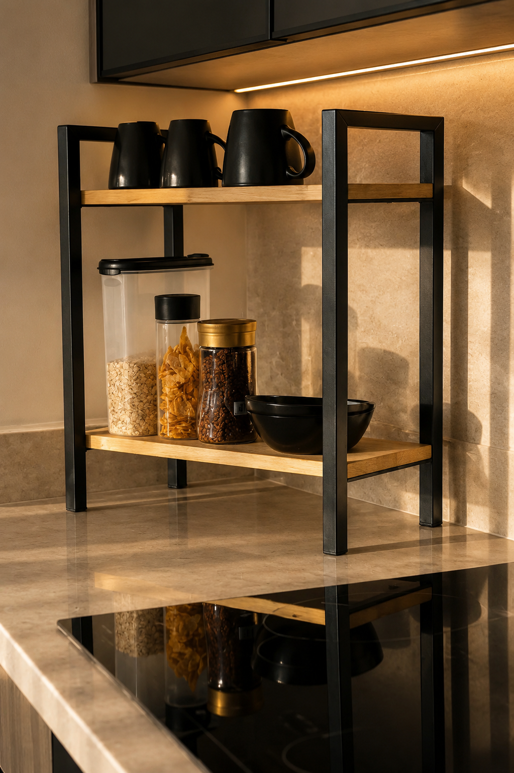 Twin Ledge Tea Spice Organizer Storage Kitchen Rack AJWPK