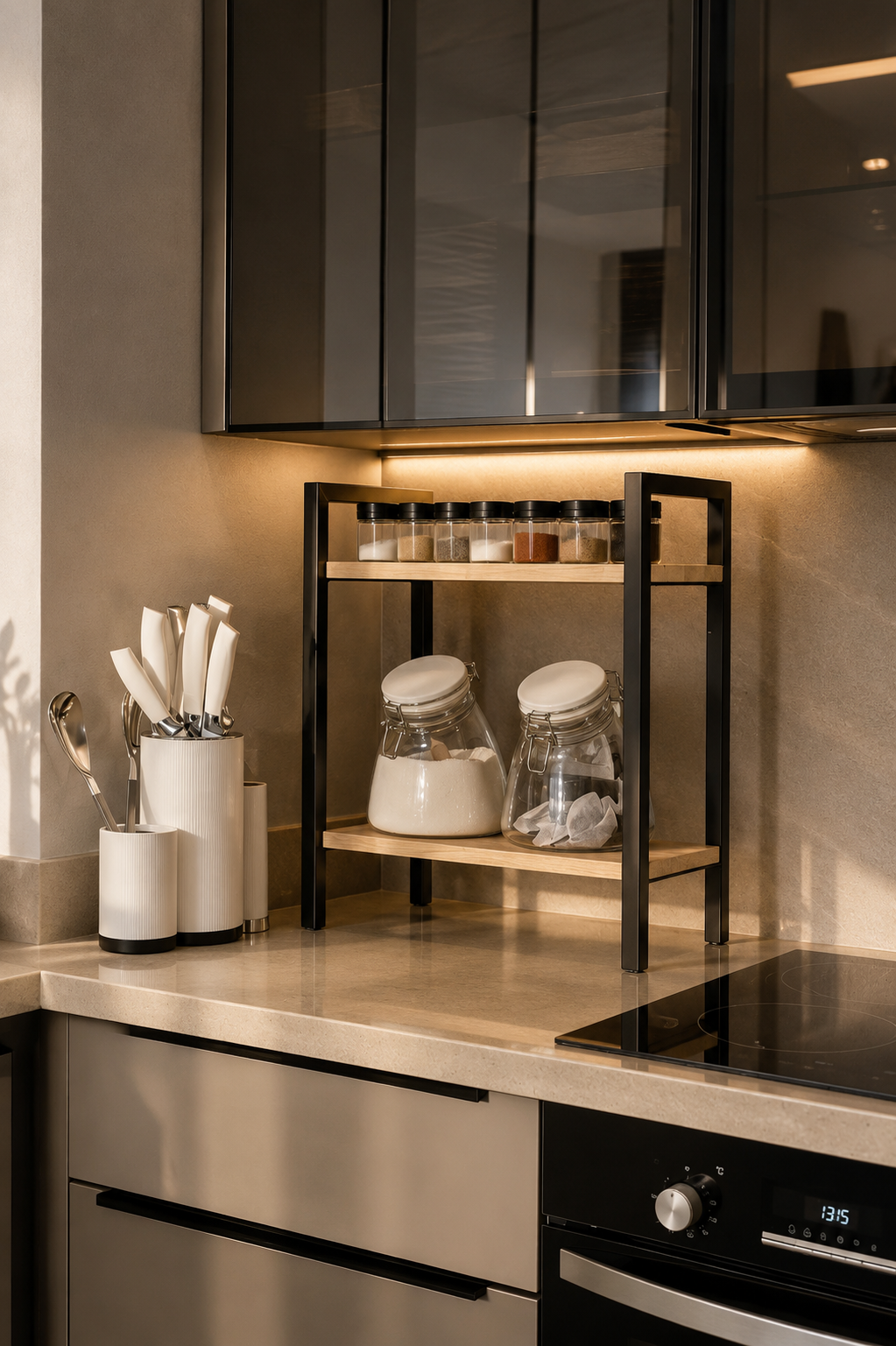 Twin Ledge Tea Spice Organizer Storage Kitchen Rack AJWPK