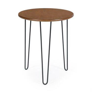 Wooden Top Hairpin Legs Side Center Table (Light)
