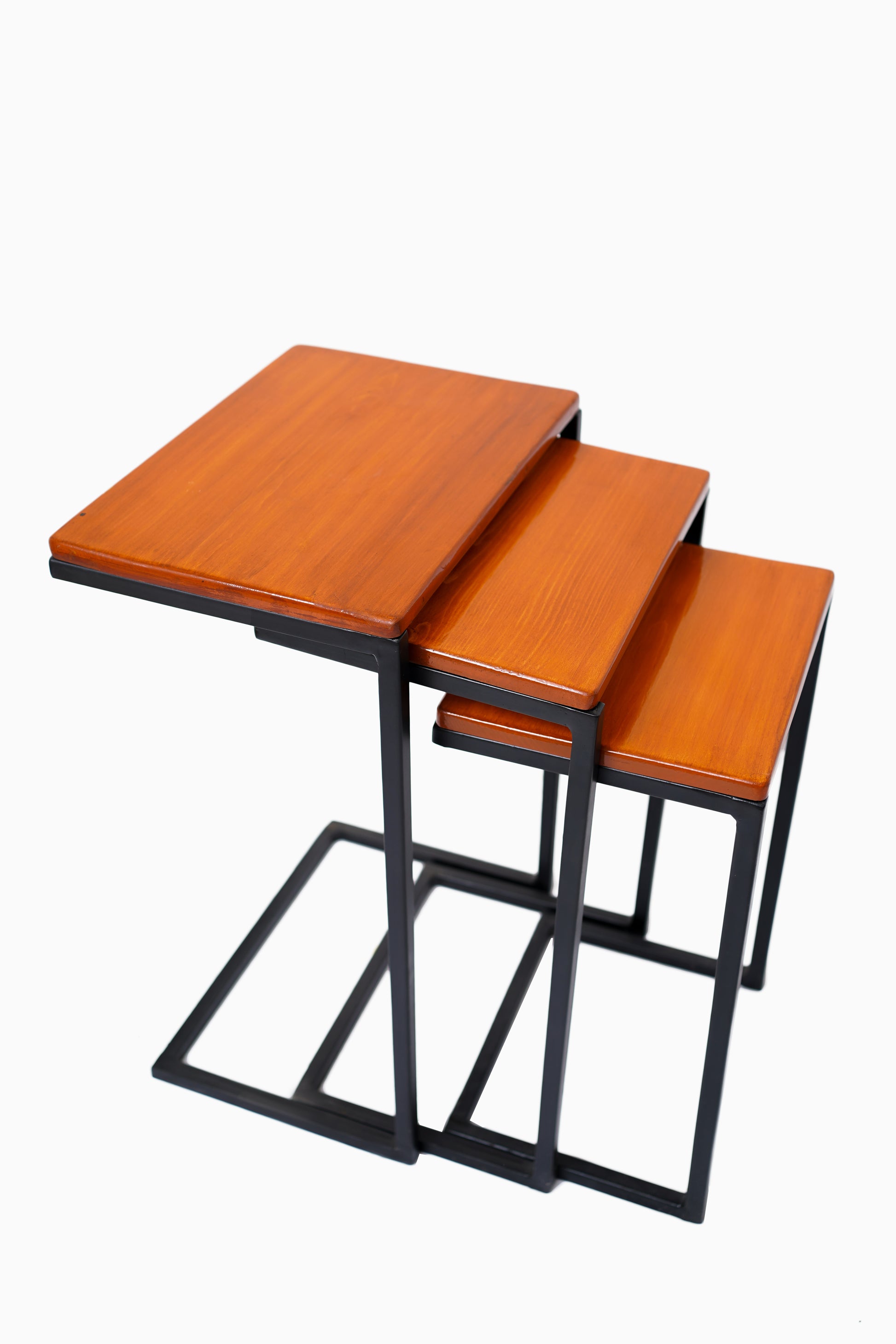 Set of 3 Wooden C-Tables