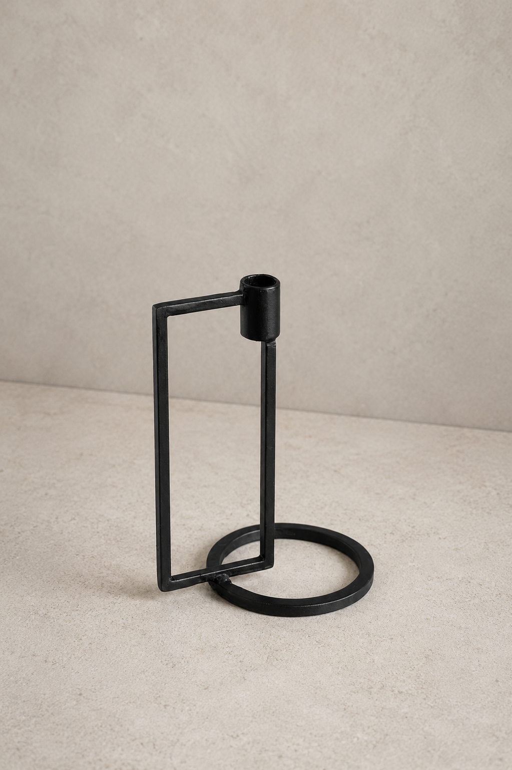 Modern Black Metal Candlestick (Set of2 pcs) AJWPK