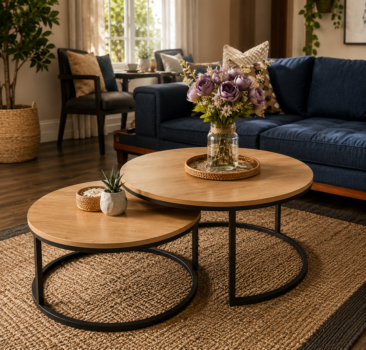 Maywood Nesting Drawing Room Centre Tables (Set of 2) AJWPK
