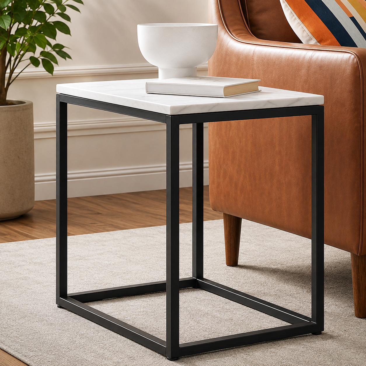 Modern Metal Frame End Table AJWPK