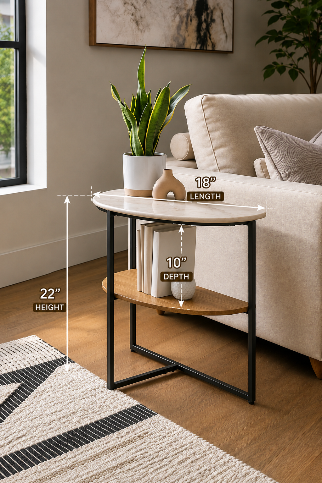 Space-Saving Sofa Side Table AJWPK