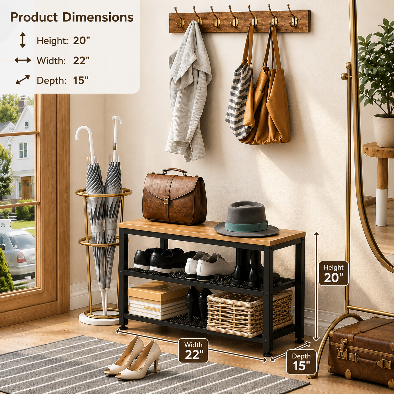 Shoe Keys Storage Organizer Rack AJWPK