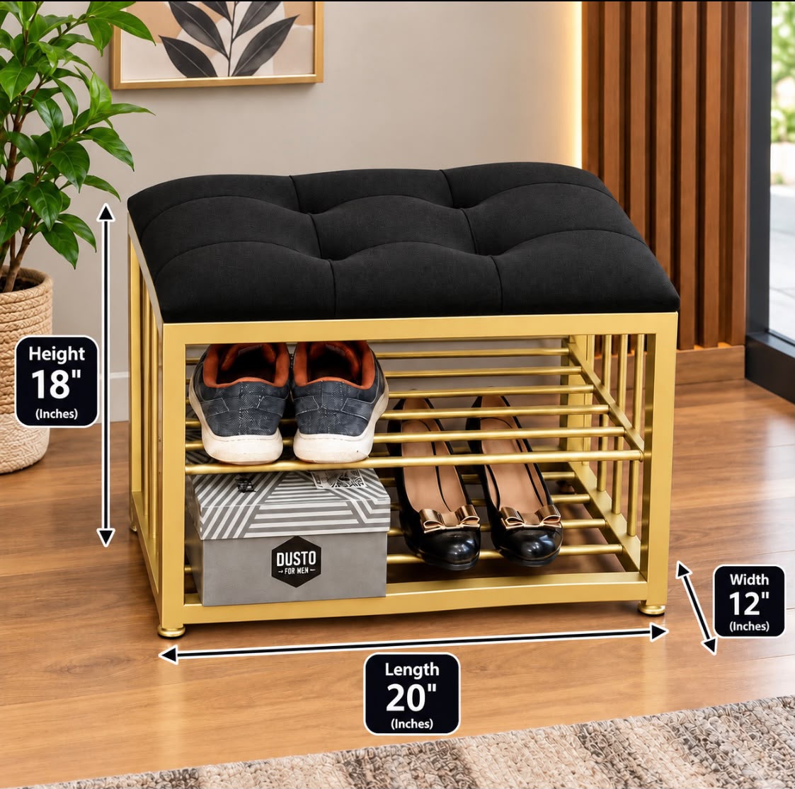 Luxury Shoe Storage Bench AJWPK