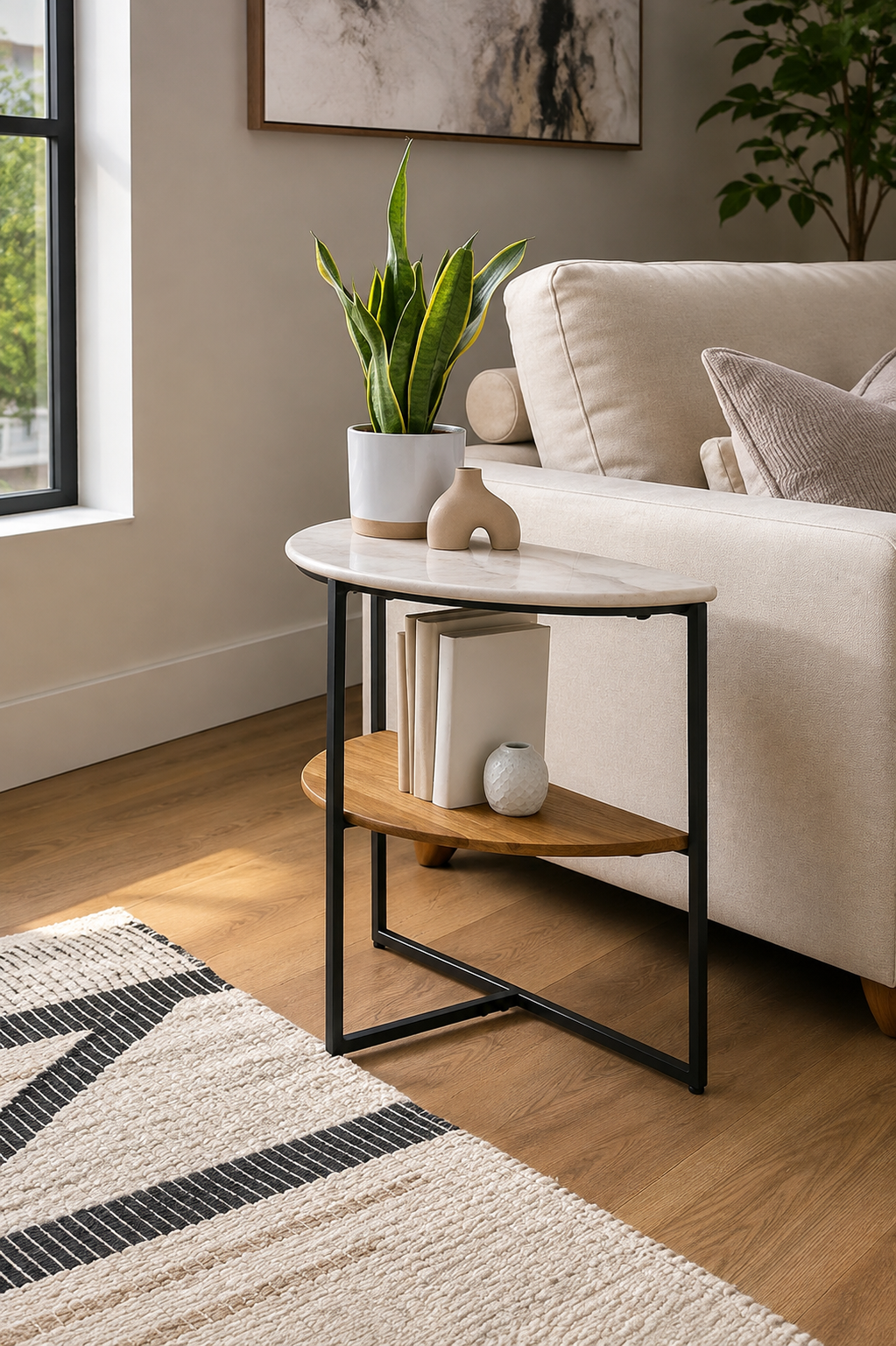 Space-Saving Sofa Side Table AJWPK