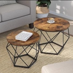 Keema Bunching Living Drawing Room Centre Nesting Coffee Tables (Set of 2)