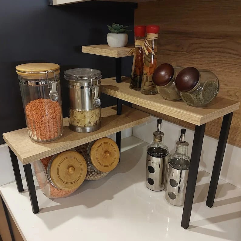Ziggy Zone Corner Kitchen Spice Salt Organizer Storage Shelve Rack