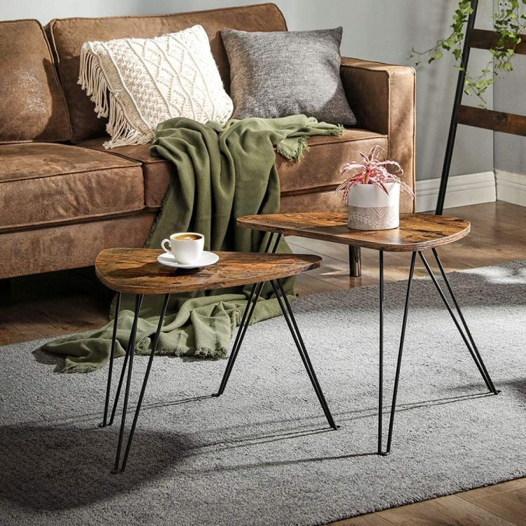Lotus Moon Living Lounge Coffee Center Nesting Tables