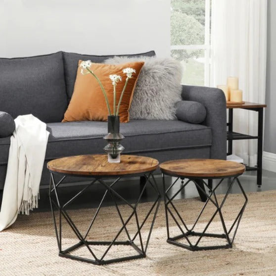 Keema Bunching Living Drawing Room Centre Nesting Coffee Tables (Set of 2)