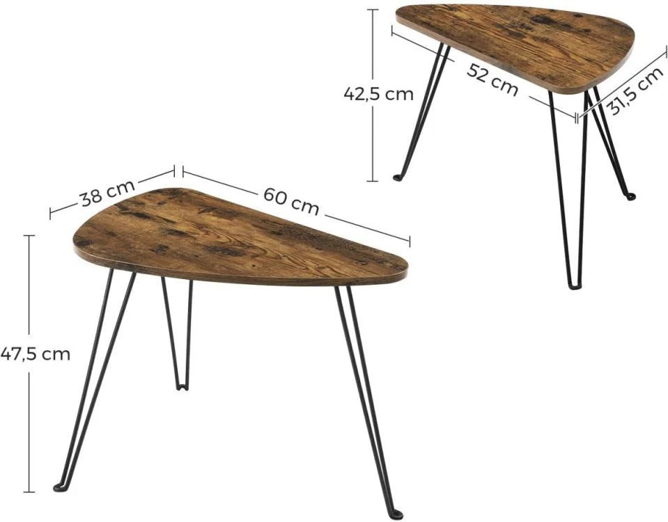 Lotus Moon Living Lounge Coffee Center Nesting Tables