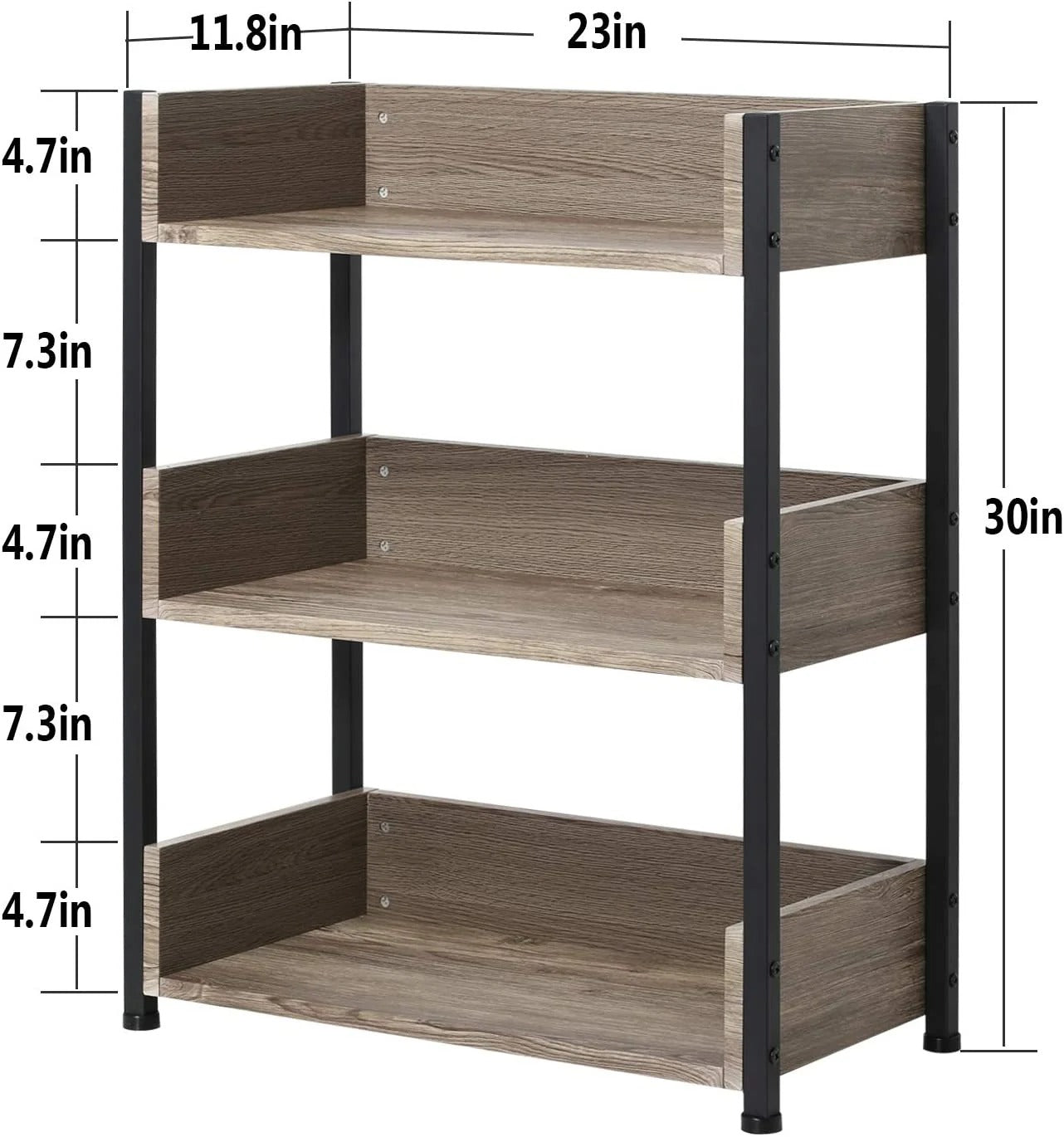 VECELO Organizer Lounge Bookcase Shelve Storage Rack Decor